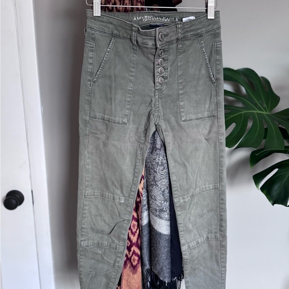 American Eagle Outfitters Gray Super Stretch Pants - Picture 2 of 4